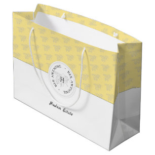 Grand Sac Cadeau Abeille fantastique Miel d'argent Bee Personnalis
