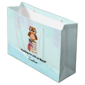 Grand Sac Cadeau "Abri pour une bonne lecture !" Référencement (Devant Angle)