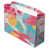 Grand Sac Cadeau Abstrait coloré (Dos Angle)