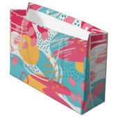 Grand Sac Cadeau Abstrait coloré (Devant Angle)