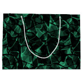 Grand Sac Cadeau abstrait vert (Dos)