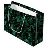 Grand Sac Cadeau abstrait vert (Devant Angle)