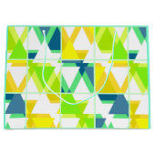 Grand Sac Cadeau Abstrait vert jaune (Devant)