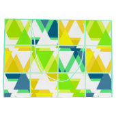 Grand Sac Cadeau Abstrait vert jaune (Dos)