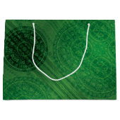 Grand Sac Cadeau Acceptation | Médaillons de méditation verte (Devant)