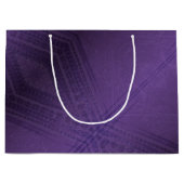 Grand Sac Cadeau Acceptation | Motif Boho violet écectique (Devant)