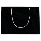 Grand Sac Cadeau Acceptation | Texture de saumon noir (Devant)