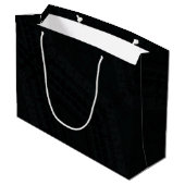 Grand Sac Cadeau Acceptation | Texture de saumon noir (Dos Angle)
