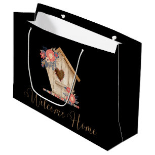 Grand Sac Cadeau Accueil Bienvenue Realtor Personnalisé en couleur 