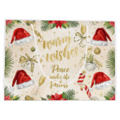 Grand Sac Cadeau Achats  Père Noël Joyeux Noël (Dos)