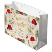Grand Sac Cadeau Achats  Père Noël Joyeux Noël (Dos Angle)