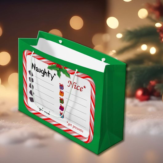 Grand Sac Cadeau Acheter pour les Naughty or Nice 