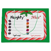 Grand Sac Cadeau Acheter pour les Naughty or Nice  (Devant)