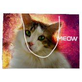 Grand Sac Cadeau Adorable Cute Calico Chat (Dos)