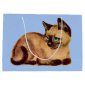 Grand Sac Cadeau adorable imprimé chaton siamois (Dos)