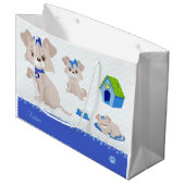 Grand Sac Cadeau Adorable mignonne maman chien avec chienne (Devant Angle)