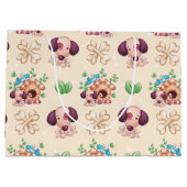 Grand Sac Cadeau Adorable Motif de chien (Dos)
