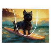 Grand Sac Cadeau Affenpinscher Beach Surf Peinture (Dos)