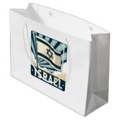 Grand Sac Cadeau Affiche Vintage voyage d'Israël (Dos Angle)