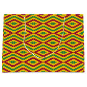 Grand Sac Cadeau African Kente, Happy Kwanzaa (Devant)