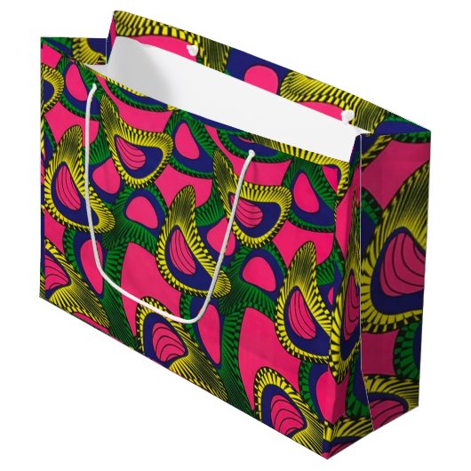 Grand Sac Cadeau African Print Large Gift Bag (Devant Angle)