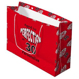 Grand Sac Cadeau Âgé à la perfection au 30ème anniversaire de 3