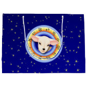 Grand Sac Cadeau Agneau en Roue de Zodiac (Dos)