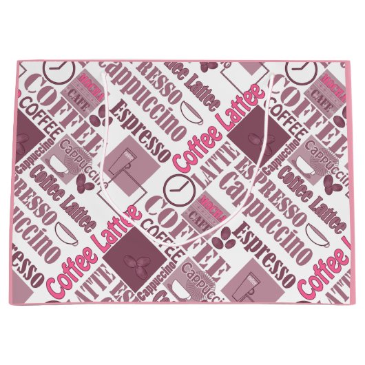 Grand Sac Cadeau Aimer le café (Devant)