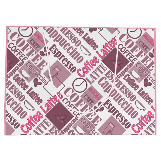 Grand Sac Cadeau Aimer le café (Dos)