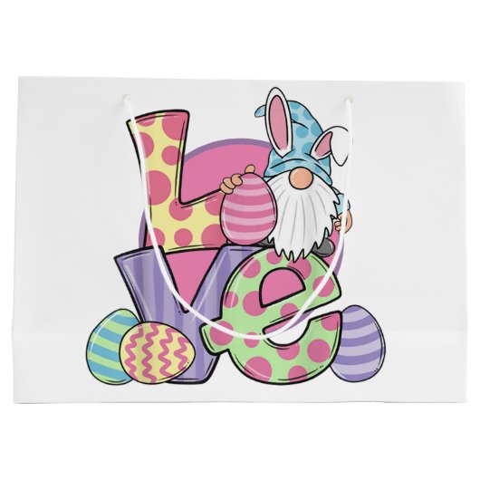 Grand Sac Cadeau Aimer Pâques (Dos)