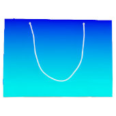 Grand Sac Cadeau Aire à dégradé bleu (Dos)