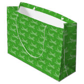 Grand Sac Cadeau Airliner Snowflake - Vert (Dos Angle)