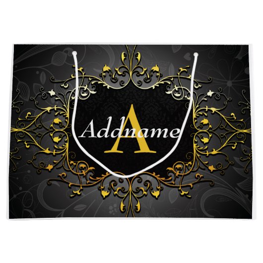 Grand Sac Cadeau Ajouter votre nom et votre initiale (Devant)