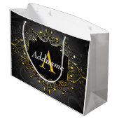 Grand Sac Cadeau Ajouter votre nom et votre initiale (Dos Angle)