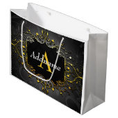 Grand Sac Cadeau Ajouter votre nom et votre initiale (Devant Angle)
