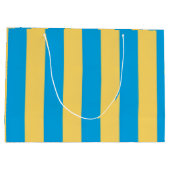 Grand Sac Cadeau Albatross Bleu et Jaune rayé (Dos)