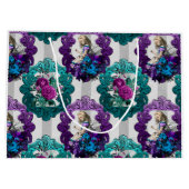 Grand Sac Cadeau Alice au pays des merveilles, cadre vert pourpre (Dos)