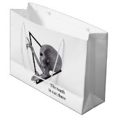 Grand Sac Cadeau Alien gris, la vérité est là (Devant Angle)