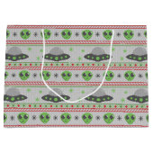 Grand Sac Cadeau Alien Vilain Sweat de Noël (Devant)