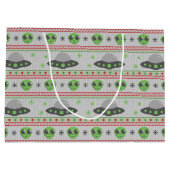 Grand Sac Cadeau Alien Vilain Sweat de Noël (Dos)