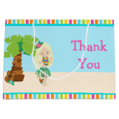 Grand Sac Cadeau Aloha Blonde Coiffeuse Merci fille (Devant)