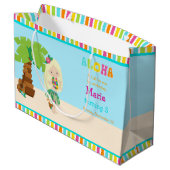 Grand Sac Cadeau Aloha Blonde Coiffeuse Merci fille (Dos Angle)