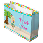 Grand Sac Cadeau Aloha Blonde Coiffeuse Merci fille (Devant Angle)