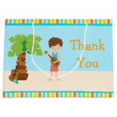 Grand Sac Cadeau Aloha Brunette Boy Merci (Devant)