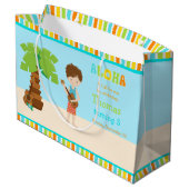 Grand Sac Cadeau Aloha Brunette Boy Merci (Dos Angle)