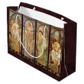 Grand Sac Cadeau Alphonse Mucha, Le Temps du Jour (Dos Angle)