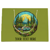 Grand Sac Cadeau Amateurs de camping cool ajouter du texte (Devant)