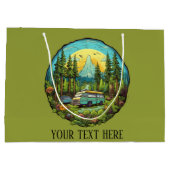 Grand Sac Cadeau Amateurs de camping cool ajouter du texte (Dos)