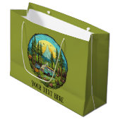 Grand Sac Cadeau Amateurs de camping cool ajouter du texte (Devant Angle)