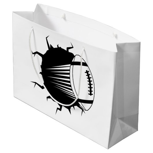 Grand Sac Cadeau Amateurs de football cool (Dos Angle)